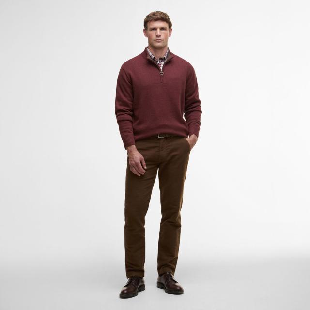 (取寄) バブアー メンズ ケルソン 1/2-ジップ ニット ジャンパー - メンズ Barbour men Kelson 1/2-Zip Knitted Jumper - Men's Fired Brick