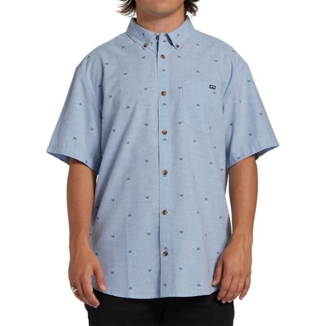 (取寄) ビラボン メンズ オール デイ ジャカード ショートスリーブ シャツ - メンズ Billabong men All Day Jacquard Short-Sleeve Shirt - Men's Washed Blue