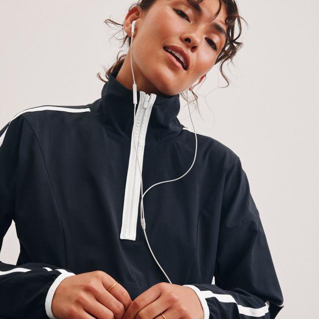 (取寄) ビヨンドヨガ レディース コントラスト 1/2-ジップ プルオーバー - ウィメンズ Beyond Yoga women Contrast 1/2-Zip Pullover - Women's Nocturnal Navy/True White