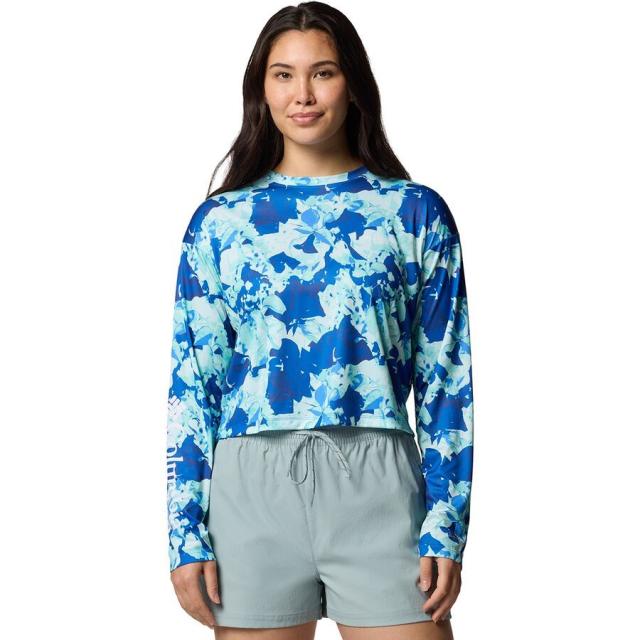 (取寄) コロンビア レディース スーパー タイダル ライト ロング-スローブ シャツ - ウィメンズ Columbia women Super Tidal Light Long-Sleeve Shirt - Women's Vivid Blue Floracamo