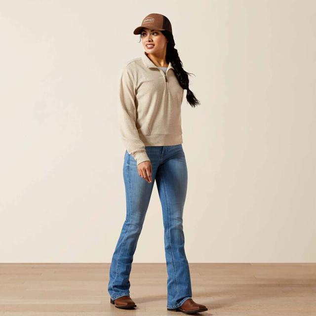 (取寄) アリアット レディース ハイ ヌーン 1/2-ジップ プルオーバー - ウィメンズ Ariat women High Noon 1/2-Zip Pullover - Women's Oatmeal Heather