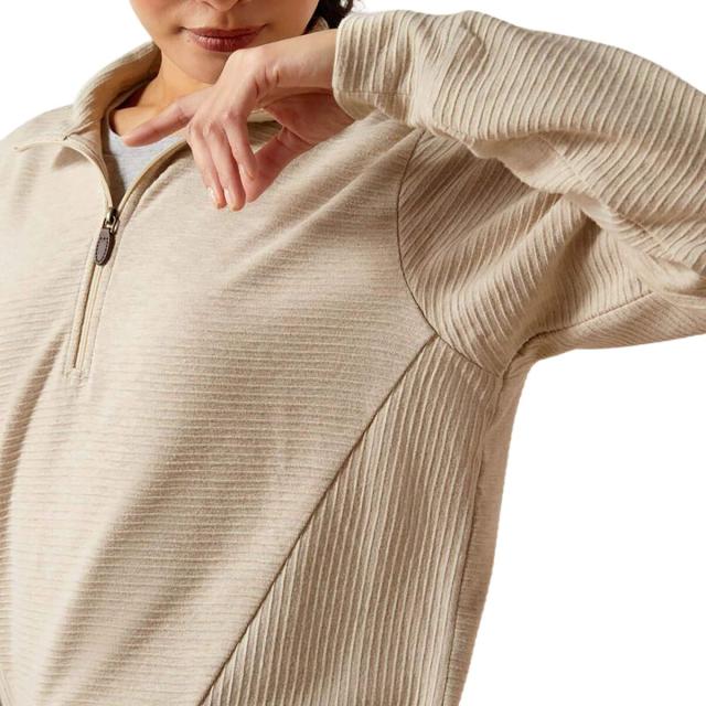 (取寄) アリアット レディース ハイ ヌーン 1/2-ジップ プルオーバー - ウィメンズ Ariat women High Noon 1/2-Zip Pullover - Women's Oatmeal Heather