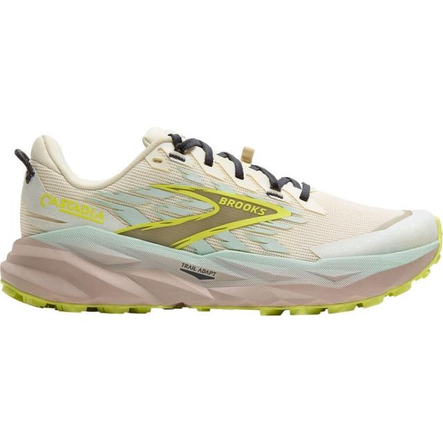 (取寄) ブルックス レディース カスケーディア 19 トレイル ランニング シューズ - ウィメンズ Brooks women Cascadia 19 Trail Running Shoe - Women's Coconut/Misty Blue/Ebony