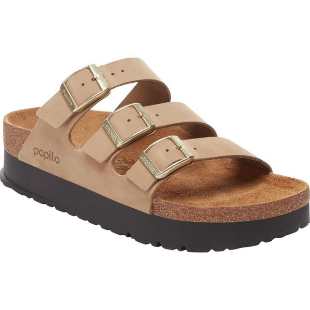 (取寄) ビルケンシュトック レディース フロリダ 3 プラットフォーム ナロー サンダル - ウィメンズ Birkenstock women Florida III Platform Narrow Sandal - Women's Sandcastle Nubuck