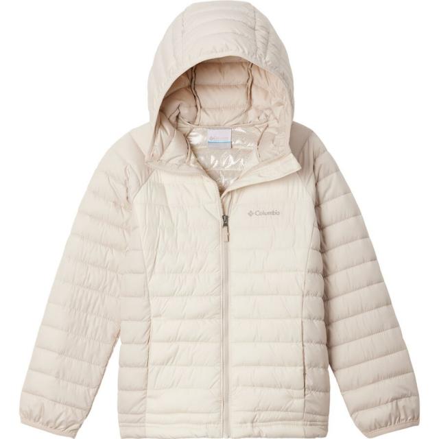 (取寄) コロンビア ガールズ パウダー ライト リ フーデット ジャケット - ガールズ Columbia girls Powder Lite II Hooded Jacket - Girls' Chalk/Dark Stone