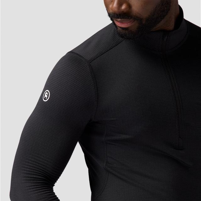 (取寄) バックカントリー メンズ パインズ ベースレイヤー— 1/4-ジップ トップ - メンズ Backcountry men Pines Microgrid Ultra-Lt Baselayer 1/4-Zip Top - Men's Black