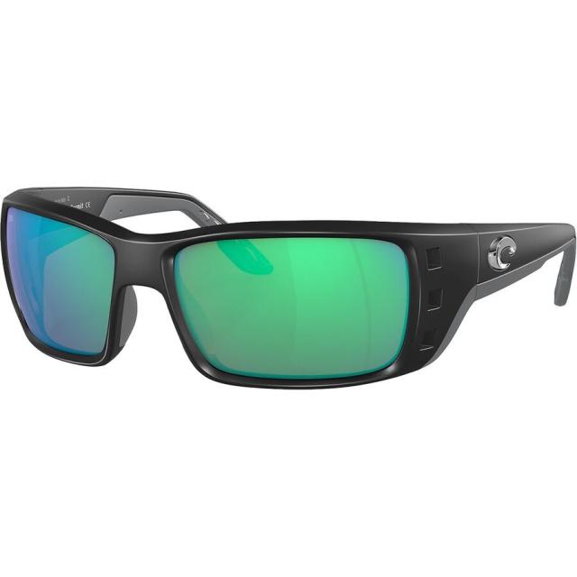 (取寄) コスタ パーミット 580G ポーラライズド サングラス Costa Permit 580G Polarized Sunglasses Matte Black/Green Mirror