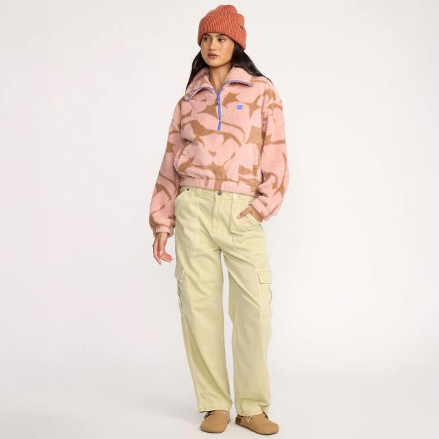 (取寄) ビラボン レディース バーラ 1/2-ジップ フリース プルオーバー - ウィメンズ Billabong women Barra 1/2-Zip Fleece Pullover - Women's Rose Brown