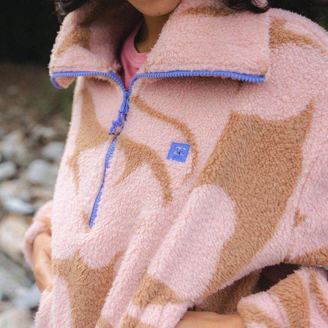 (取寄) ビラボン レディース バーラ 1/2-ジップ フリース プルオーバー - ウィメンズ Billabong women Barra 1/2-Zip Fleece Pullover - Women's Rose Brown