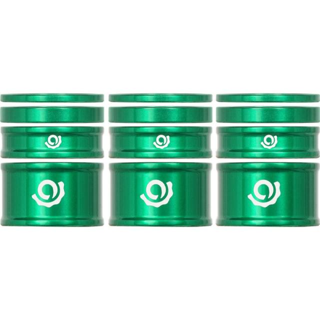 (取寄) インダストリーナイン ヘッドセット スペーサー キット, 3-パック Industry Nine Headset Spacer Kit, 3-Pack Greenの通販は 5,123円