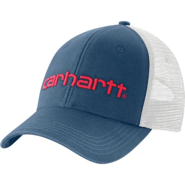 (取寄) カーハート キャンバス メッシュ-バック ロゴ グラフィック キャップ Carhartt Canvas Mesh-Back Logo Graphic Cap Deep Ocean