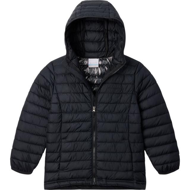 (取寄) コロンビア ボーイズ パウダー ライト リ フーデット ジャケット - ボーイズ Columbia boys Powder Lite II Hooded Jacket - Boys' Black