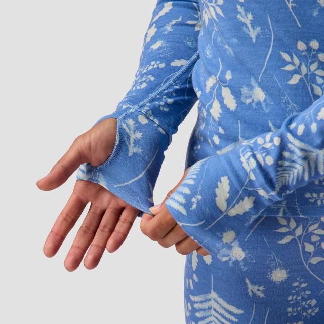 (取寄) バックカントリー レディース RWS メリノ ベースレイヤー— 1/4-ジップ トップ - ウィメンズ Backcountry women Cedars RWS Merino Mid-Wt Baselayer 1/4-Zip Top - Women's Deja Blue Print