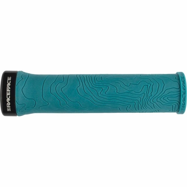 (取寄) レースフェイス ハーフ ネルソン ロック-オン グリップ Race Face Half Nelson Lock-On Grip Turquoiseの通販は