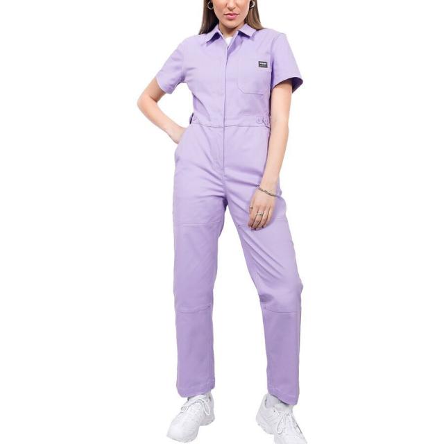 (取寄) ザ エッセンシャル ショートスリーブ ハイ ウェスト カバーオール Wildfang The Essential Short-Sleeve High Waisted Coverall Lilac