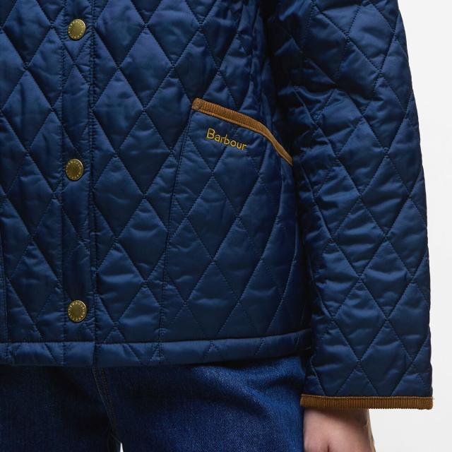 (取寄) バブアー レディース アイコンズ クロップド リッズデイル キルテッド ジャケット - ウィメンズ Barbour women Icons Cropped Liddesdale Quilted Jacket - Women's Navy/Classic 取寄) バブアー レディース アイコンズ クロップド リッズデイル