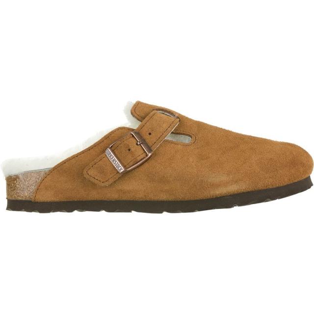 (取寄) ビルケンシュトック レディース ボストン シアリング ライン ナロー シューズ - ウィメンズ Birkenstock women Boston Shearling Lined Narrow Shoe - Women's Mink-natural Suede
