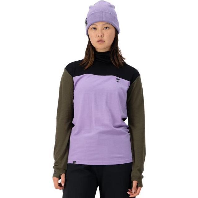 (取寄) モンスロイヤル レディース ヨーテイ Bf ハイ ネック トップ - ウィメンズ Mons Royale women Yotei BF High Neck Top - Women's Lupin/Dark Olive/Blackの通販は