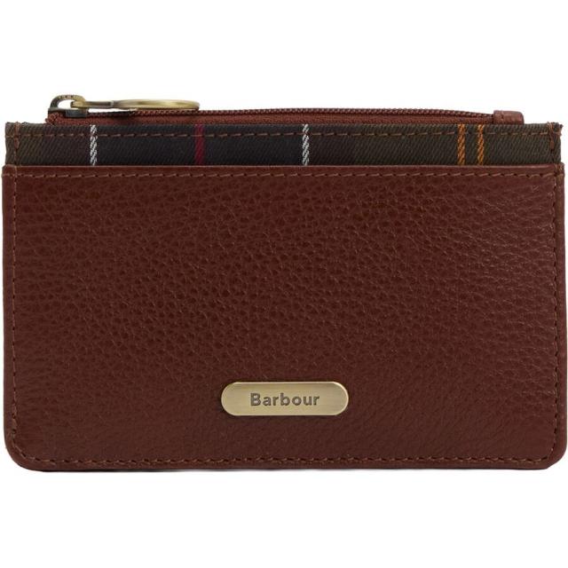 (取寄) バブアー エルダー レザー カード ホルダー Barbour Alder Leather Card Holder Brown/Classic