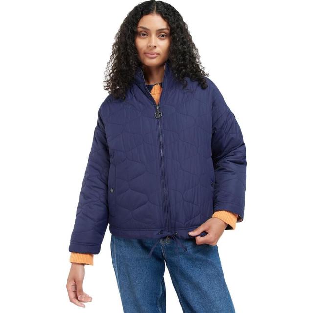 (取寄) バブアー レディース プリンテッド リバーシブル アピア キルト ジャケット - ウィメンズ Barbour women Printed Reversible Apia Quilt Jacket - Women's Eternal Ink/Light Trench Starling Print