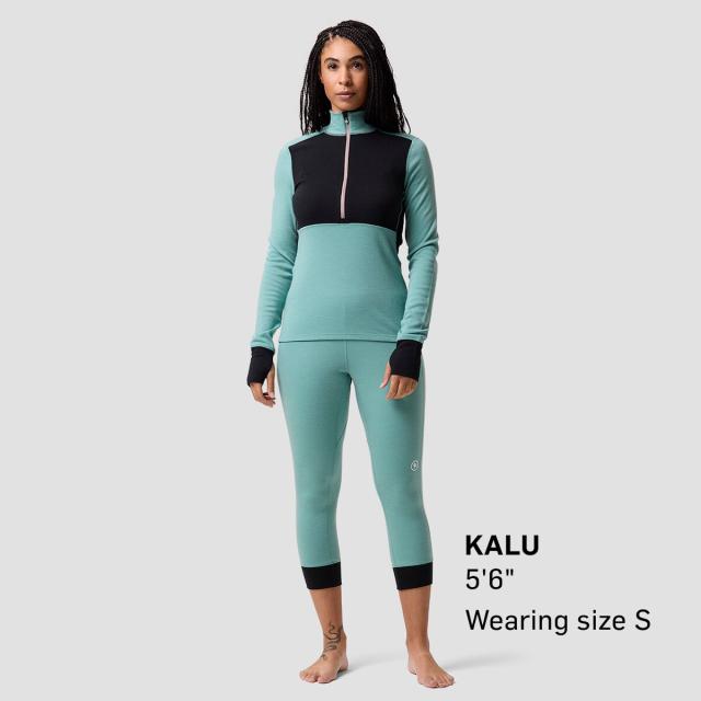 (取寄) バックカントリー レディース RWS メリノ ベースレイヤー— 1/4-ジップ トップ - ウィメンズ Backcountry women Cedars RWS Merino Mid-Wt Baselayer 1/4-Zip Top - Women's Oil Blue/Black