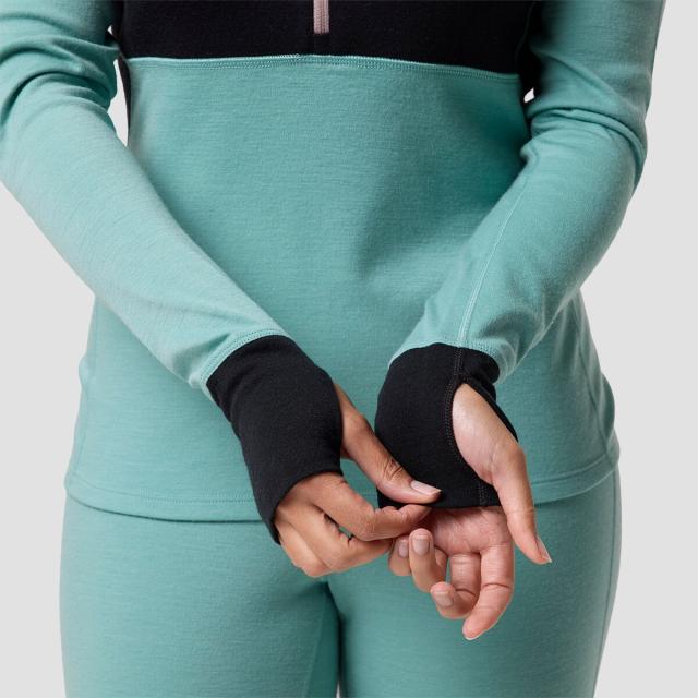 (取寄) バックカントリー レディース RWS メリノ ベースレイヤー— 1/4-ジップ トップ - ウィメンズ Backcountry women Cedars RWS Merino Mid-Wt Baselayer 1/4-Zip Top - Women's Oil Blue/Black