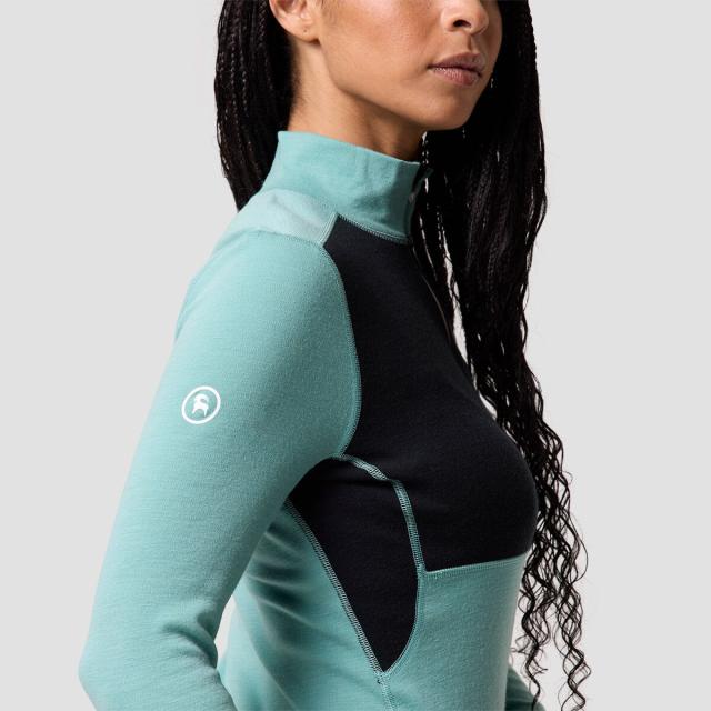 (取寄) バックカントリー レディース RWS メリノ ベースレイヤー— 1/4-ジップ トップ - ウィメンズ Backcountry women Cedars RWS Merino Mid-Wt Baselayer 1/4-Zip Top - Women's Oil Blue/Black
