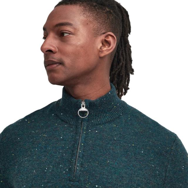(取寄) バブアー メンズ 1/2-ジップ ニット ジャンパー - メンズ Barbour men Tainsbury 1/2-Zip Knitted Jumper - Men's Seaweed