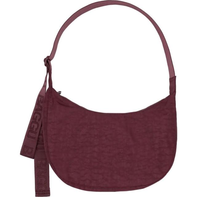 (取寄) バグー ミディアム ナイロン クレセント バッグ BAGGU Medium Nylon Crescent Bag Mahogany