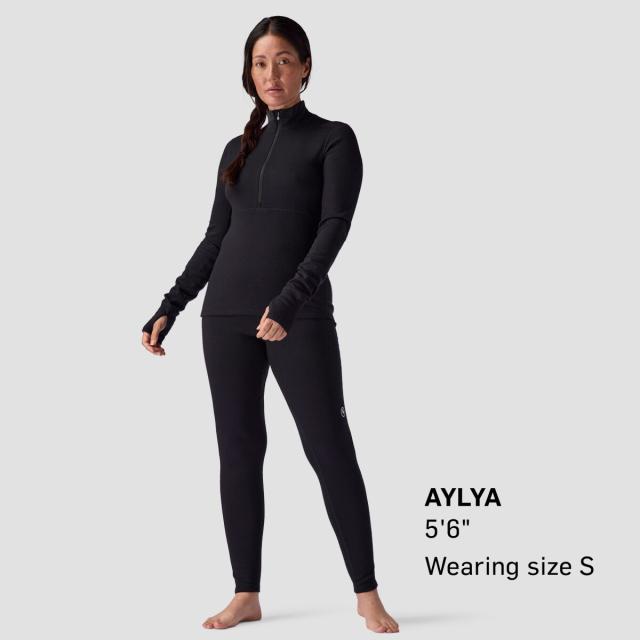 (取寄) バックカントリー レディース RWS メリノ ベースレイヤー— 1/4-ジップ トップ - ウィメンズ Backcountry women Cedars RWS Merino Mid-Wt Baselayer 1/4-Zip Top - Women's Black