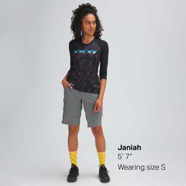 (取寄) イエティサイクルズ レディース エンデューロ 3/4-スリーブ ジャージ - ウィメンズ Yeti Cycles women Enduro 3/4-Sleeve Jersey - Women's Black Yetris