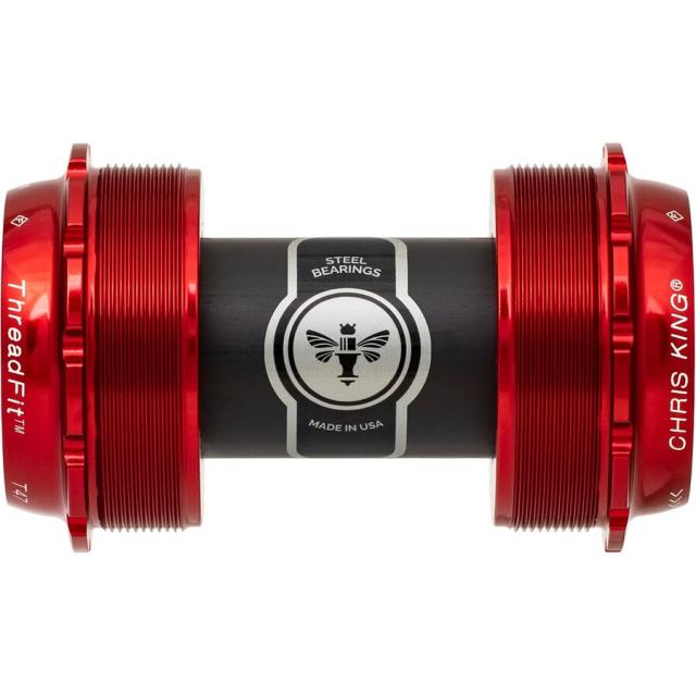 (取寄) クリスキング スレッドフィット T47-24x ボトム ブラケット Chris King ThreadFit T47-24x Bottom Bracket Red