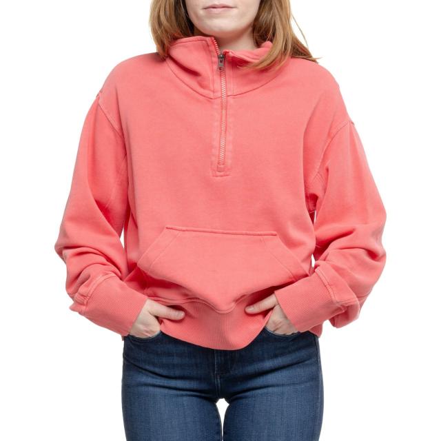 (取寄) フェア ハーバー ソルテア スウェットシャツ - ジップ ネック Fair Harbor Saltaire Sweatshirt - Zip Neck  Papaya