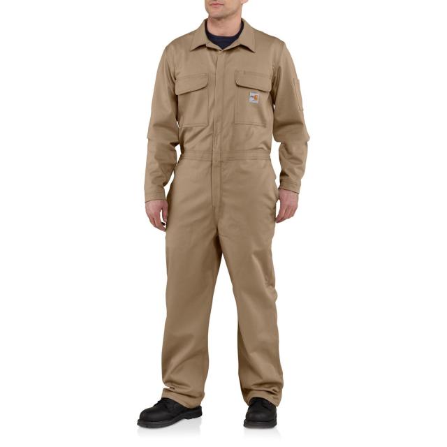 (取寄) カーハート フレームレジスタント トラディショナル ツイル カバーオール - ロング スリーブ Carhartt 101017 Flame-Resistant Traditional Twill Coveralls - Long Sleeve Khaki