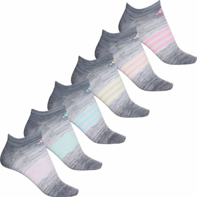 (取寄) アディダス レディース スーパーライト オンブレ ノーショー ソックス adidas women Superlite Ombre No-Show Socks (For Women)  Grey/Bliss Lilac Purple/Easy Greenの通販は