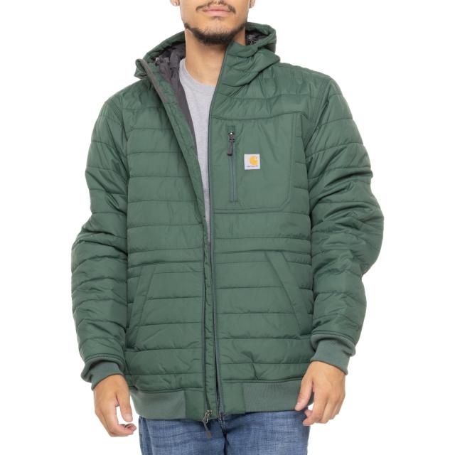 (取寄) カーハート レイン ディフェンダー リラックスド-フィット フィット ライトウェイト フーデット ジャケット - インサレーテッド Carhartt 106543 Rain Defender Relaxed Fit Lightweight Hooded Jacket - Insulated Frosted Balsam