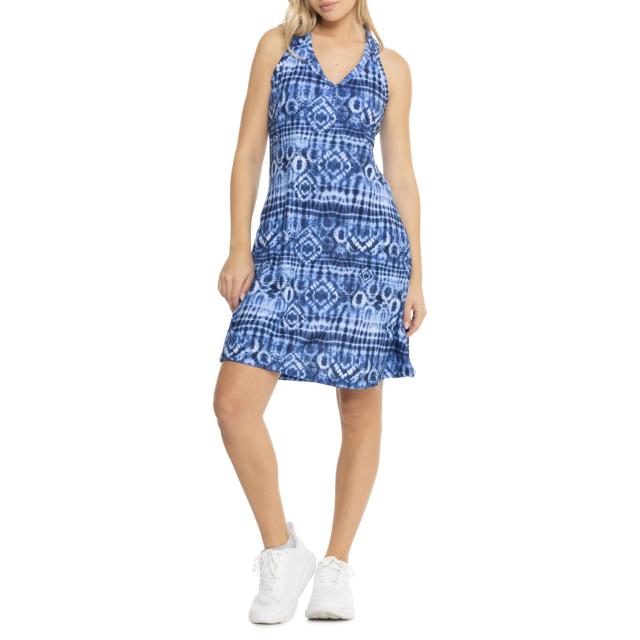 (取寄) ゼロエクスポーザー ベンチャー シェルフ ブラ ドレス ウィズ ポケッツ - Upf 50以上, スリーブレス ZeroXposur Venture Shelf Bra Dress with Pockets - UPF 50+, Sleeveless  Molecule Denim