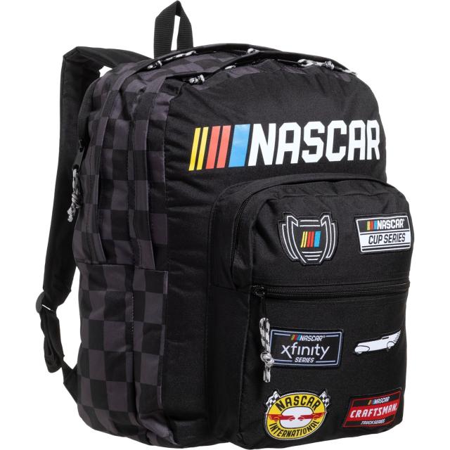 (取寄) マッドエンジン ナスカー トップ スピード パッチ バックパック Mad Engine Nascar Top Speed Patch Backpack  Black