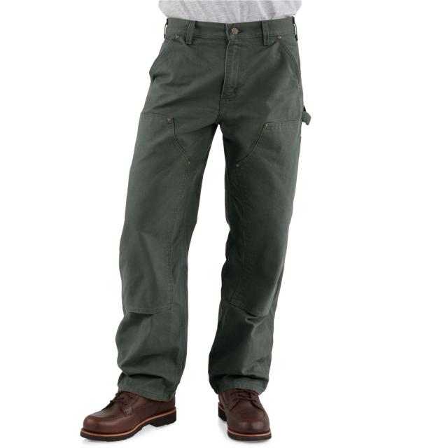 (取寄) カーハート B136 ビッグ アンド トール ウォッシュド ダック ダブル-フロント ワーク ダンガリーズ Carhartt B136 Big and Tall Washed Duck Double-Front Work Dungarees Moss