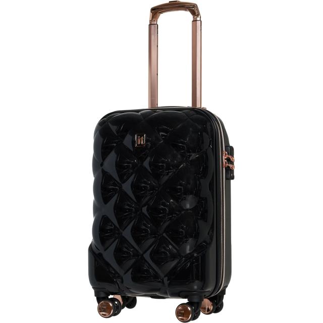(取寄) ITラゲッジ ST. トロペ キャリーオン スピナー スーツケース - ハードサイド, エクスパンダブル, ブラック IT Luggage 20.7” St. Tropez Trois Carry-On Spinner Suitcase - Hardside, Expandable, Black  Blackの通販は