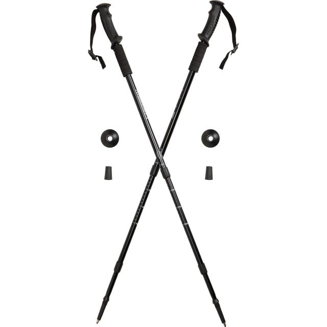 (取寄) アヴァランチ アジャスタブル アルミニウム トレッキング ポールズ - ペア Avalanche Adjustable Aluminum Trekking Poles - Pair Black