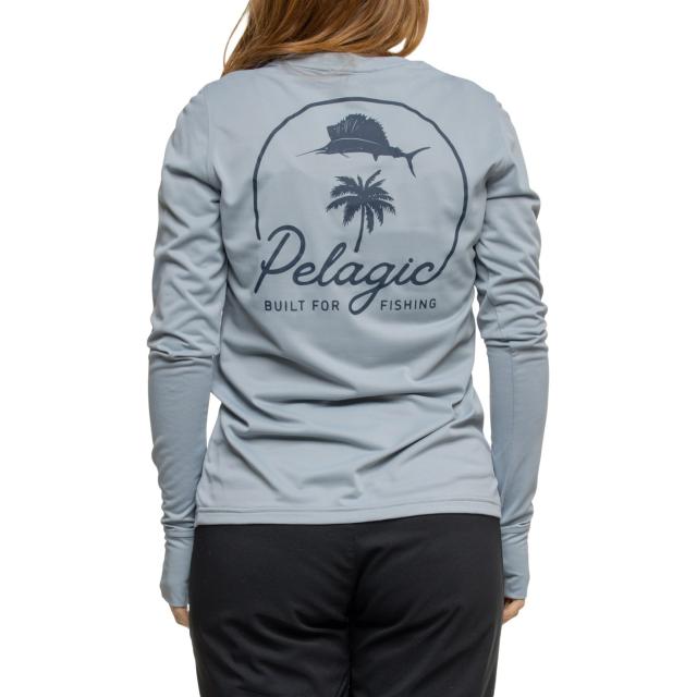 (取寄) ペラジック トロピカル ドリーム シャツ - Upf 50以上, ロング スリーブ Pelagic AquaTek Tropical Dream Shirt - UPF 50+, Long Sleeve  Slate