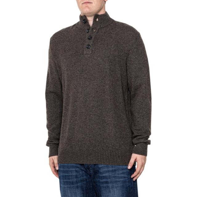 (取寄) テルライドクロージングカンパニー ボタン モック ネック セーター - ウール Telluride Clothing Company Button Mock Neck Sweater - Wool  Coffee Bean Heatherの通販は