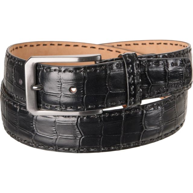 (取寄) クロコ ベルト - レザー Will Leather Goods Croc Belt - Leather  Black
