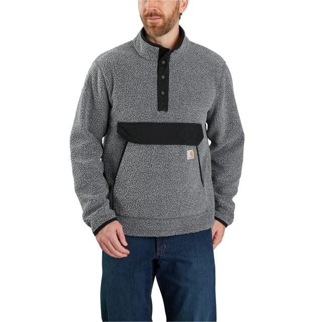 (取寄) カーハート 104991 リラックスド-フィット フィット フリース ジャケット - スナップ ネック Carhartt 104991 Relaxed Fit Fleece Jacket - Snap Neck Granite Heatherの通販は