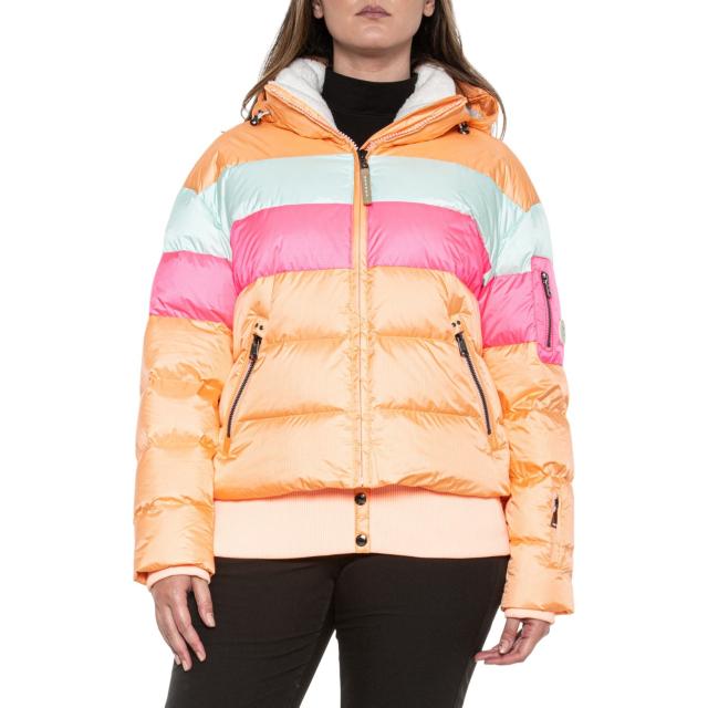 (取寄) ボグナー サンジャ-D カラーブロック ボンバー ダウン スキー ジャケット - ウォータープルーフ Bogner Sanja-D Color-Block Bomber Down Ski Jacket - Waterproof  Tangerineの通販は