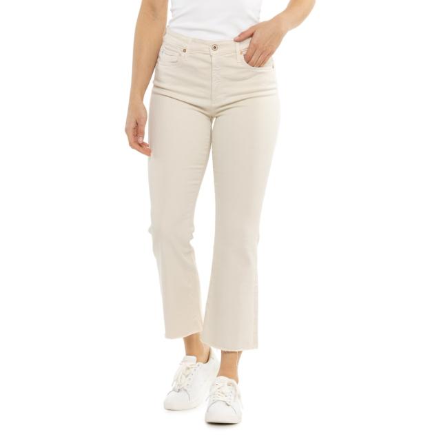 (取寄) AGジーンズ ファラー ブーツ カット ジーンズ - ハイ ライズ AG Jeans Farrah Boot Cut Jeans - High Rise  Ivory Clay
