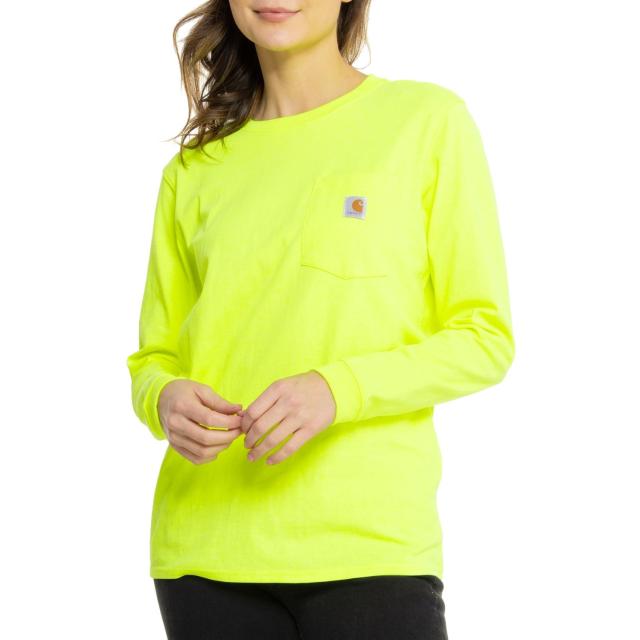 (取寄) カーハート ルーズ フィット ヘビーウェイト ポケット T-シャツ - ロング スリーブ Carhartt 103244 Loose Fit Heavyweight Pocket T-Shirt - Long Sleeve Brite Limeの通販は 5,309円