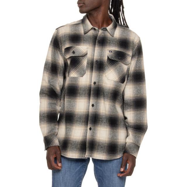 (取寄) クイックシルバー プレイド フランネル シャツ - ロング スリーブ Quiksilver Plaid Flannel Shirt - Long Sleeve  Plaza Taupe