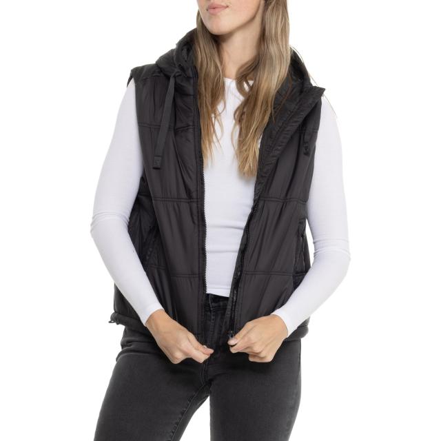(取寄) リフアウトドア フーデット パファー ベスト - インサレーテッド LIV OUTDOOR Daphni Hooded Puffer Vest - Insulated  Black